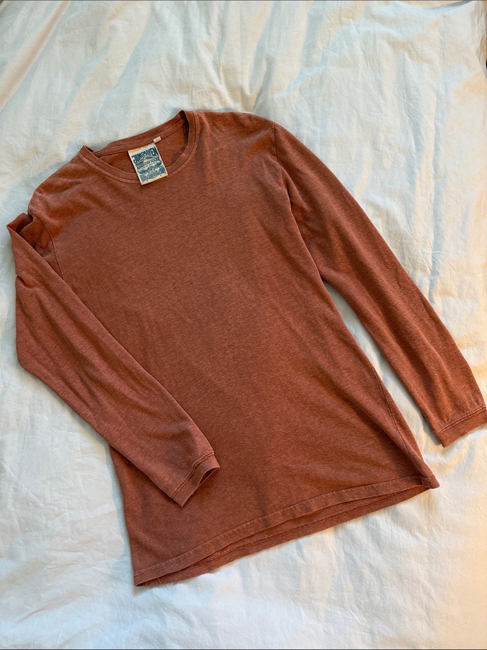 Jungmaven Long Sleeve Crewneck Shirt in terracotta